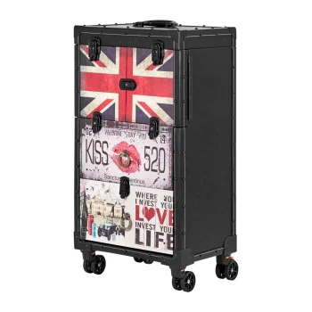Gabbiano C12 Barber / Hairdressing Trolley, Black