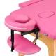 Folding Wooden Massage Table Komfort Activ Fizjo 2 Segmented, Pink