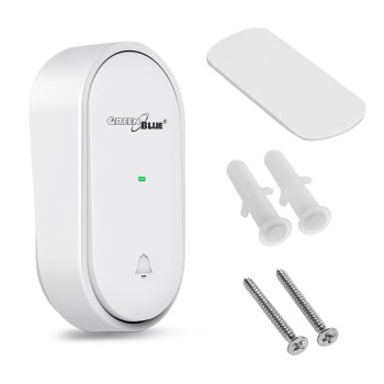 GreenBlue GB348 Kinetic Doorbell Button, White