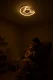 LED Ceiling Light for Kids Room Moon, Dimmable with Remote, White