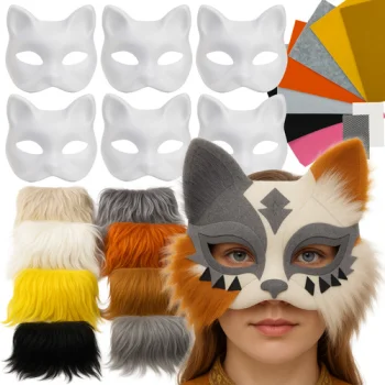 Maaleo DIY Kaķa Masku Komplekts 6 gab. ar Piederumiem