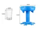 Alcohol and Beverage Dispenser with 6 Shot Glasses (50ml), Assorted Colors