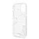Guess iPhone 11 Pro Transparent Hardcase Flower Desire Pink & White Rose