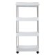 Ruhhy 00024291 4-Tier Rolling Storage Cart, White