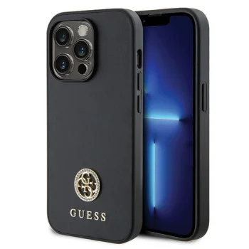 Guess Strass Metal Logo Phone Case Cover iPhone 14 Pro Max 6.7" - Black