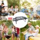 Gotel L71D2 Folding Aluminum Camping Table with Shelves