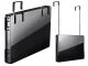 3-Way Folding Hanging Cosmetic Mirror, Black