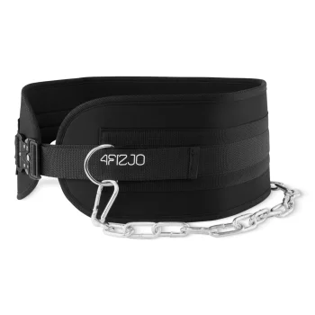4FIZJO Dip Belt Weight Belt with Chain 80 cm, Black