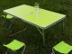 Folding Camping Table Set with 4 Chairs, Green