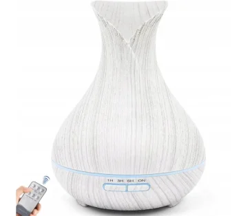 SPA-15 White Wood Electric Ultrasonic Air Humidifier / Diffuser / Aromatherapy, 400 ml