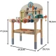 Kruzzel 3-in-1 Wooden Workbench with Tools for Kids, Multicolor