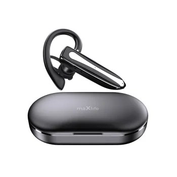 Maxlife MXBH-01 Wireless Headset with Charging Case, Bluetooth 5.3, Black