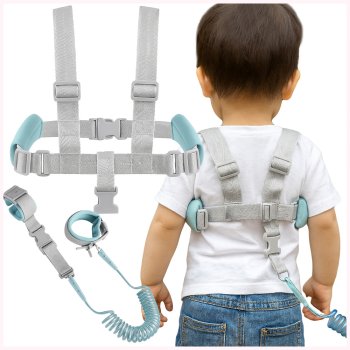 Adjustable Child Safety Harness with Anti-Lost Wrist Leash