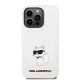 Apple iPhone 14 Pro Max 6.7\" Karl Lagerfeld Silicone Choupette Case Cover, White
