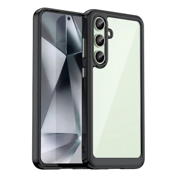 Outer Space Case for Samsung Galaxy S24 FE with Gel Frame, Black