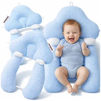 Adjustable Double-Sided Baby Pillow "Nest", Blue