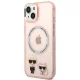 Karl Lagerfeld Karl & Choupette Aluminum MagSafe Case for iPhone 14 Plus, Pink