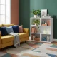 ModernHome 3-Tier Standing Shelf Unit, 80x24x87 cm, White