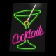 PLEXI LED COCKTAILS Neon Sign, Forever Light, Pink/Green