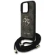 Guess 4G Big Logo Cord Strap Crossbody Case for iPhone 16 Pro, Brown