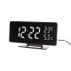 GreenBlue GB395 Alarm Clock with Thermometer and Hygrometer, Black