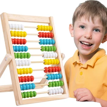Standing Wooden Abacus for Kids Educational Counting Toy
