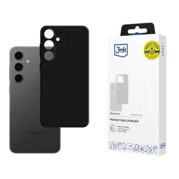 3Mk Protection Silicone Case for Samsung Galaxy S24 FE, Black