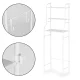 Modernhome PJJBR1005 Aluminum Over-the-Toilet Storage Rack, 3 Shelves
