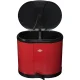 Wesco Eco-Double Bin Recycling Trash Can, 2x 15 L, Pedal Bin, Red