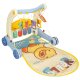 2-in-1 educational baby play mat and walker with piano, blue