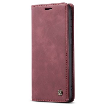 Samsung Galaxy S21 FE 5G (SM-G990B/DS) CASEME Wallet Magnetic Leather Case Cover, Red