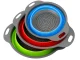 Collapsible Silicone Colander Kitchen Strainer and Bowl, random colors
