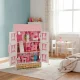 Lulilo Papilio Wooden Dollhouse, 80cm, White/Pink