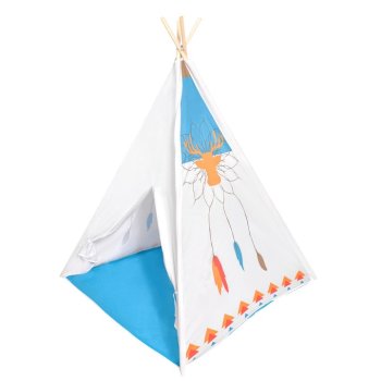 Children's tipi play tent with window and wooden frame, ECOTOYS