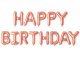 Happy Birthday Foil Balloon Banner Party Decoration, Pink