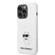 Apple iPhone 14 Pro 6.1\'\' Karl Lagerfeld Silicone Choupette MagSafe Case Cover (KLHMP14LSNCHBCH), White