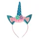 Unicorn Carnival Costume for Kids: Skirt and Headband, Blue (3-6 Years)