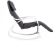 Modernhome Rocking Chair with Adjustable Footrest, White Frame