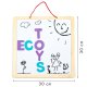 Магнитно-меловая доска 3в1 Ecotoys с буквами