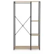 ModernHome Free Standing Clothes Rack with Shelves, Light Oak / Black, 90 x 40 x 167 cm