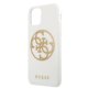 Guess iPhone 11 Pro Max Case Glitter 4G Circle Logo, White