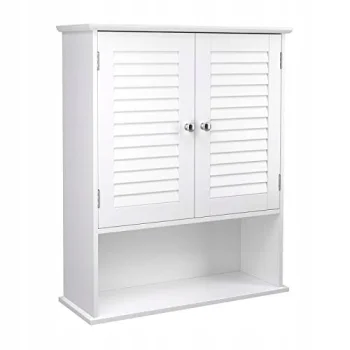 Leobert Hanging Bathroom Cabinet with Adjustable Shelf, White