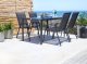 Set of 2 Garden Chairs for Patio and Balcony MultiGarden, Black