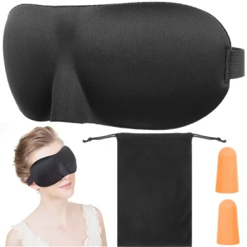 Travel Sleeping Blindfold Mask + Earplugs