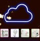 Decorative LED neon cloud lamp, blue