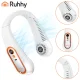 Portable Bladeless Neck Fan Ruhhy USB-C 5 Speeds, White