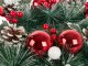 Christmas Decorative Wreath, Red/White, 30 cm