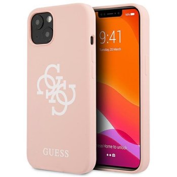 Apple iPhone 13 mini 5.4'' Guess Silicone 4G Logo Case Cover (GUHCP13SLS4GWPI), Pink