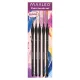 Maaleo 5-Piece Paint Brush Set with Stand, Black