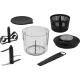 Manual Food Chopper Gefu Speedwing 800 ml, Transparent / Black